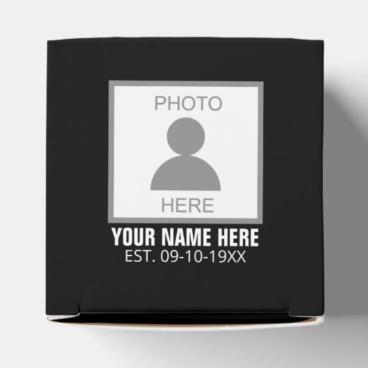 Ihr Foto hier Name und Alter Geschenkschachtel (Oben)