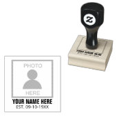 Ihr Foto hier Name und Alter Gummistempel (Stempel)