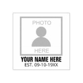 Ihr Foto hier Name und Alter Gummistempel (Prägung)