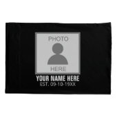 Ihr Foto hier Name und Alter Kissenbezug (Rückseite)