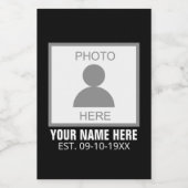 Ihr Foto hier Name und Alter Lebensmitteletikett (Einzelnes Label)