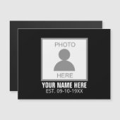 Ihr Foto hier Name und Alter Magnetkarte (Vorne/Hinten)