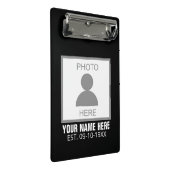 Ihr Foto hier Name und Alter Mini Klemmbrett (Schrägansicht)