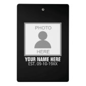 Ihr Foto hier Name und Alter Mini Klemmbrett (Rückseite)