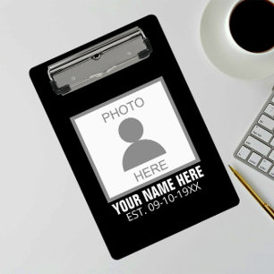 Ihr Foto hier Name und Alter Mini Klemmbrett