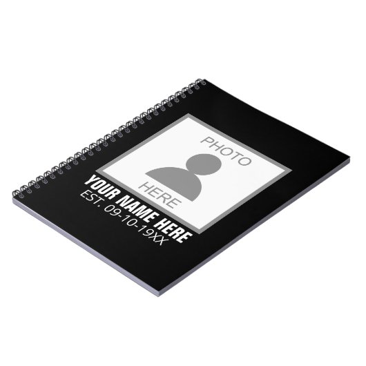 Ihr Foto hier Name und Alter Notizblock (Linke Seite)