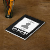 Ihr Foto hier Name und Alter Notizblock