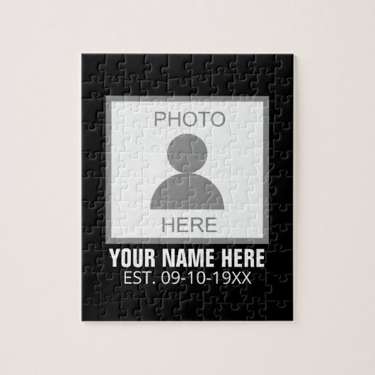 Ihr Foto hier Name und Alter Puzzle (Vertikal)