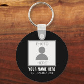 Ihr Foto hier Name und Alter Schlüsselanhänger (Vorderseite)