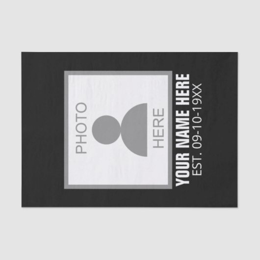 Ihr Foto hier Name und Alter Seidenpapier (Vorderseite)