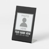 Ihr Foto hier Name und Alter Sockelschild (Vorderseite)