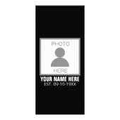 Ihr Foto hier Name und Alter Werbekarte (Hinten)