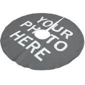 Ihr Foto hier Polyester Weihnachtsbaumdecke (Schrägansicht)