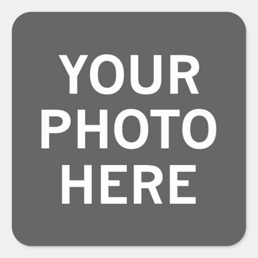 Ihr Foto hier Quadratischer Aufkleber (Vorderseite)