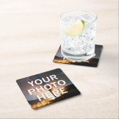 Ihr Foto hier Rechteckiger Pappuntersetzer (Vor Ort)