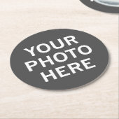 Ihr Foto hier Runder Pappuntersetzer (Angewinkelt)