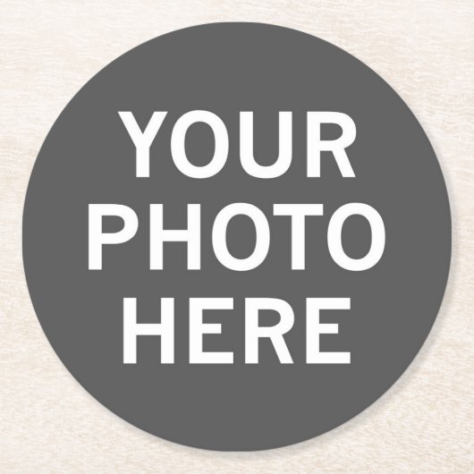 Ihr Foto hier Runder Pappuntersetzer (Vorderseite)