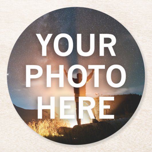 Ihr Foto hier Runder Pappuntersetzer (Vorderseite)