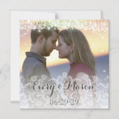 Ihr Foto Hier Typografie Save the Date Magneteinladung (Vorderseite)