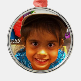 Ihr Foto hier verzieren Silbernes Ornament
