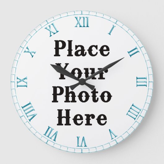 Ihr Foto hier Wall Clock Große Wanduhr (Vorderseite)