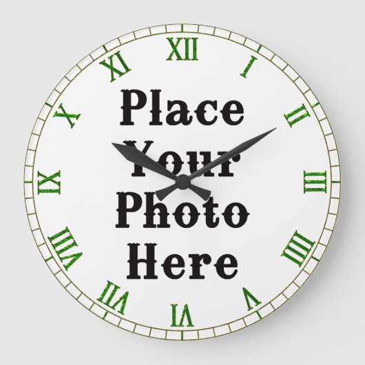 Ihr Foto hier Wall Clock Große Wanduhr (Vorderseite)