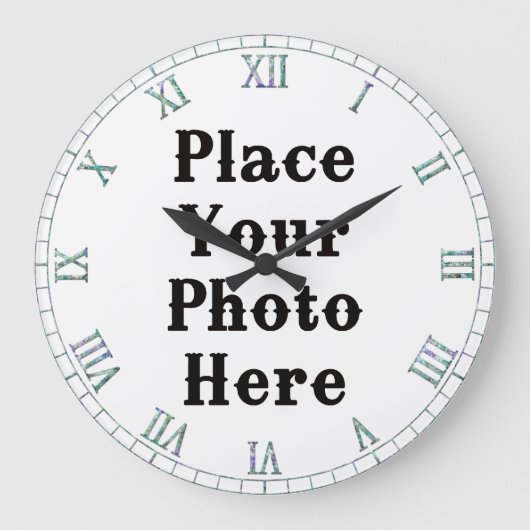 Ihr Foto hier Wall Clock Große Wanduhr (Vorderseite)