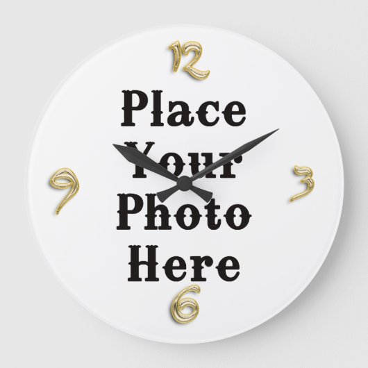 Ihr Foto hier Wall Clock Große Wanduhr (Vorderseite)