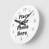 Ihr Foto hier Wall Clock Runde Wanduhr (Winkel)