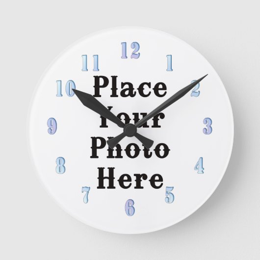Ihr Foto hier Wall Clock Runde Wanduhr (Vorderseite)