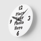 Ihr Foto hier Wall Clock Runde Wanduhr (Winkel)