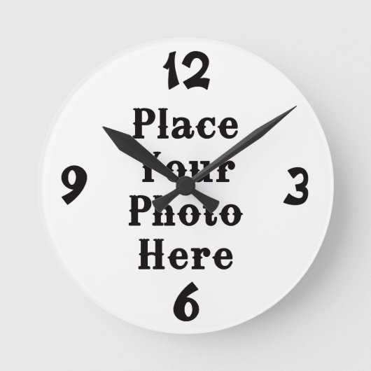 Ihr Foto hier Wall Clock Runde Wanduhr (Vorderseite)