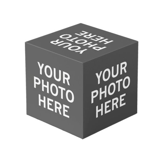 Ihr Foto hier Würfel (Rückseite Schrägansicht)