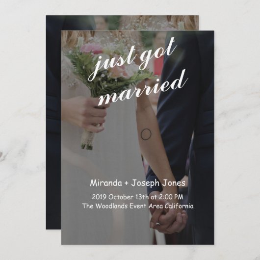 Ihr Foto Hintergrund Einladung (Vorne/Hinten)