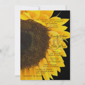 Ihr Foto Hochzeit Einladung mit Sonnenblumen (Rückseite)