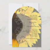 Ihr Foto Hochzeit Einladung mit Sonnenblumen (Rückseite)