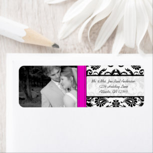 Ihr Foto Hochzeit Fuchsia Vintag Damask