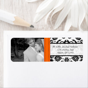 Ihr Foto Hochzeit Orange Crush Vintag Damask