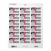 Ihr Foto Hochzeit Vintag Honeysuckle Damask Adressaufkleber (Vorne)