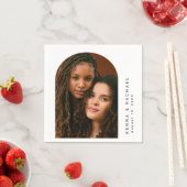 Ihr Foto Hochzeit zwei Brides LGBTQ Serviette (Beispiel)