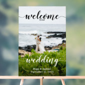 Ihr Foto Hochzeitsdiagramm und Begrüßungszeichen Acrylschild (Neutral)