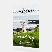 Ihr Foto Hochzeitsdiagramm und Begrüßungszeichen Acrylschild (Winkel)