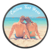 Ihr Foto Hockey Puck mit benutzerdefiniertem Text (Vorderseite)