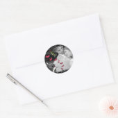 Ihr Foto Humming Birds Grunge Herz mit Flügeln Runder Aufkleber (Umschlag)