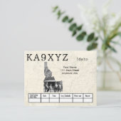 Ihr Foto Idaho Shaped Cutout Custom QSL Postkarte (Stehend Vorderseite)