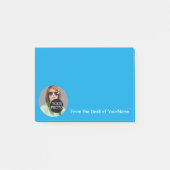 Ihr Foto Ihre Nachricht benutzerfreundlich blau an Post-it Klebezettel (Vorderseite)