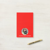 Ihr Foto Ihre Nachricht passt diese leicht rot an Post-it Klebezettel (Auf Schreibtisch)