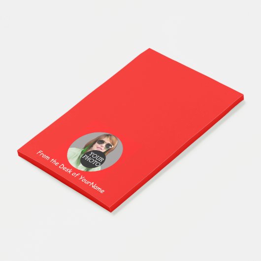 Ihr Foto Ihre Nachricht passt diese leicht rot an Post-it Klebezettel (angewinkelt)