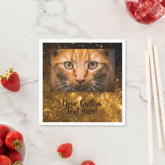 IHR Foto im Glitzer, eigene Papierservietten (Beispiel)