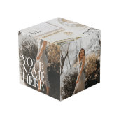 Ihr Foto im Magazin | Foto für Bürodekoration Würfel (Rückseite Schrägansicht)